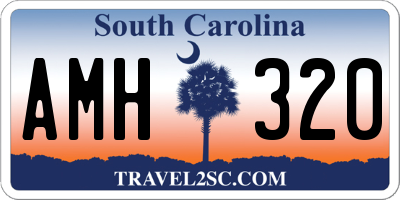 SC license plate AMH320