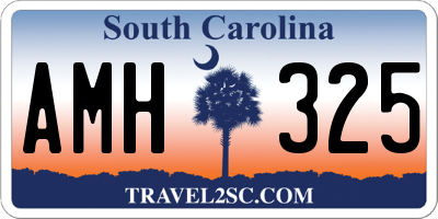SC license plate AMH325