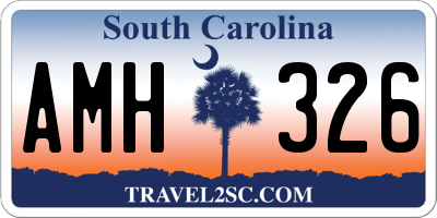SC license plate AMH326
