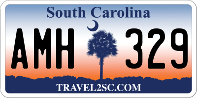 SC license plate AMH329