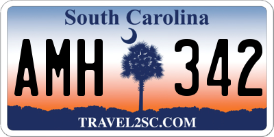 SC license plate AMH342