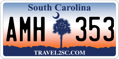 SC license plate AMH353