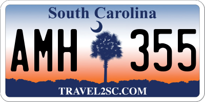 SC license plate AMH355