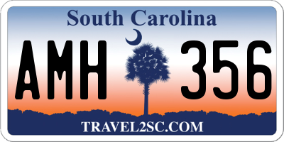 SC license plate AMH356