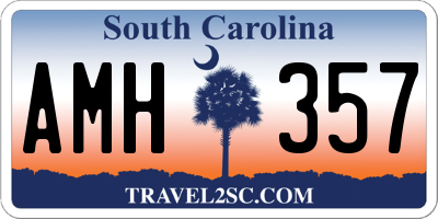 SC license plate AMH357