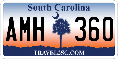 SC license plate AMH360