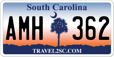 SC license plate AMH362