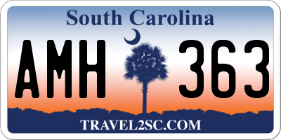 SC license plate AMH363