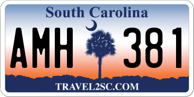 SC license plate AMH381