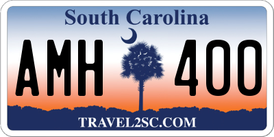 SC license plate AMH400
