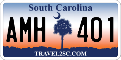 SC license plate AMH401