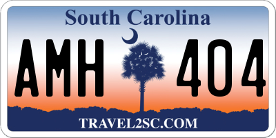SC license plate AMH404