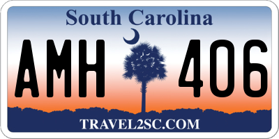 SC license plate AMH406