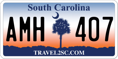 SC license plate AMH407