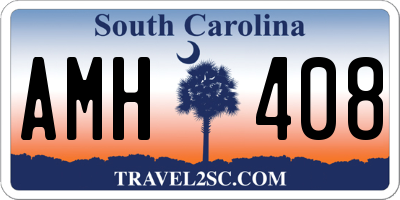 SC license plate AMH408