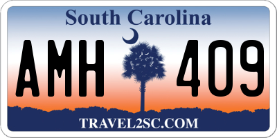 SC license plate AMH409