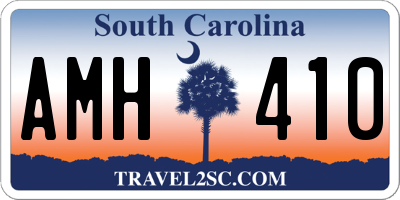 SC license plate AMH410