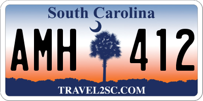 SC license plate AMH412