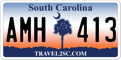 SC license plate AMH413