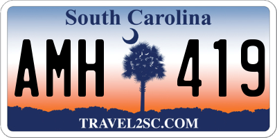 SC license plate AMH419