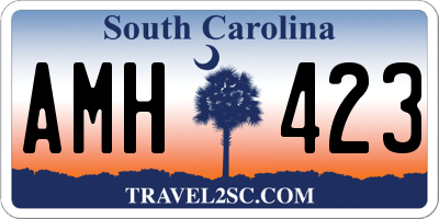 SC license plate AMH423