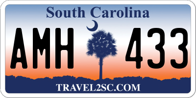 SC license plate AMH433