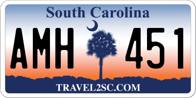 SC license plate AMH451