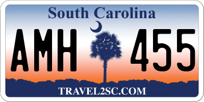 SC license plate AMH455