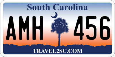 SC license plate AMH456