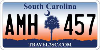 SC license plate AMH457