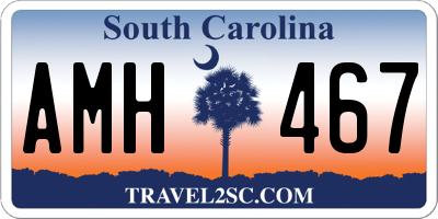 SC license plate AMH467