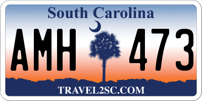 SC license plate AMH473