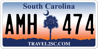 SC license plate AMH474