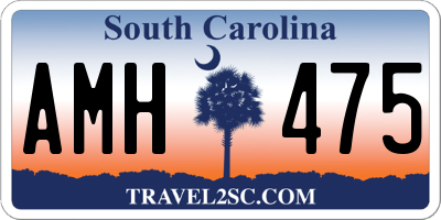 SC license plate AMH475