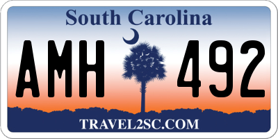 SC license plate AMH492