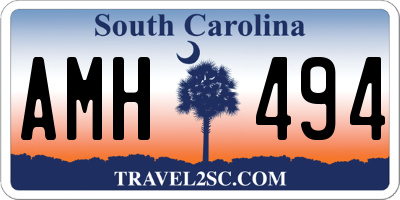 SC license plate AMH494
