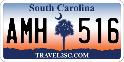 SC license plate AMH516