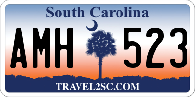 SC license plate AMH523