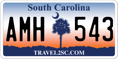SC license plate AMH543