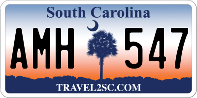 SC license plate AMH547