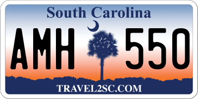 SC license plate AMH550