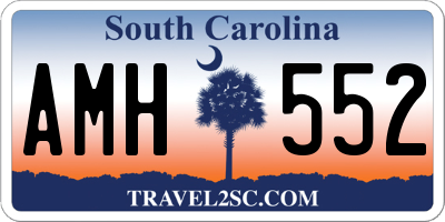 SC license plate AMH552