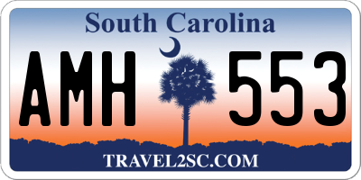 SC license plate AMH553