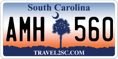SC license plate AMH560