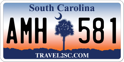 SC license plate AMH581