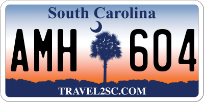 SC license plate AMH604