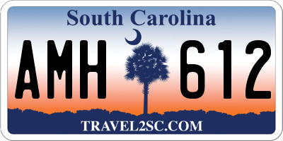 SC license plate AMH612