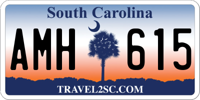 SC license plate AMH615