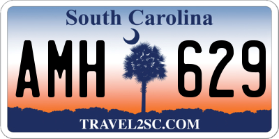 SC license plate AMH629
