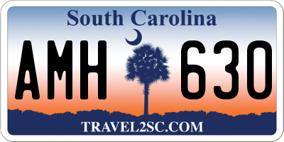 SC license plate AMH630